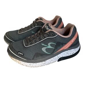 Gdefy Women Athletic Walking Shoes Gray Orange Mesh Comfort Sneakers Size 9 Fit